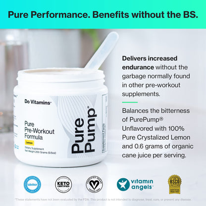 Do Vitamins PurePump - All-Natural Clean Preworkout Powder, Boost Energy, Focus Do VitaminsBuy Supplements Australia