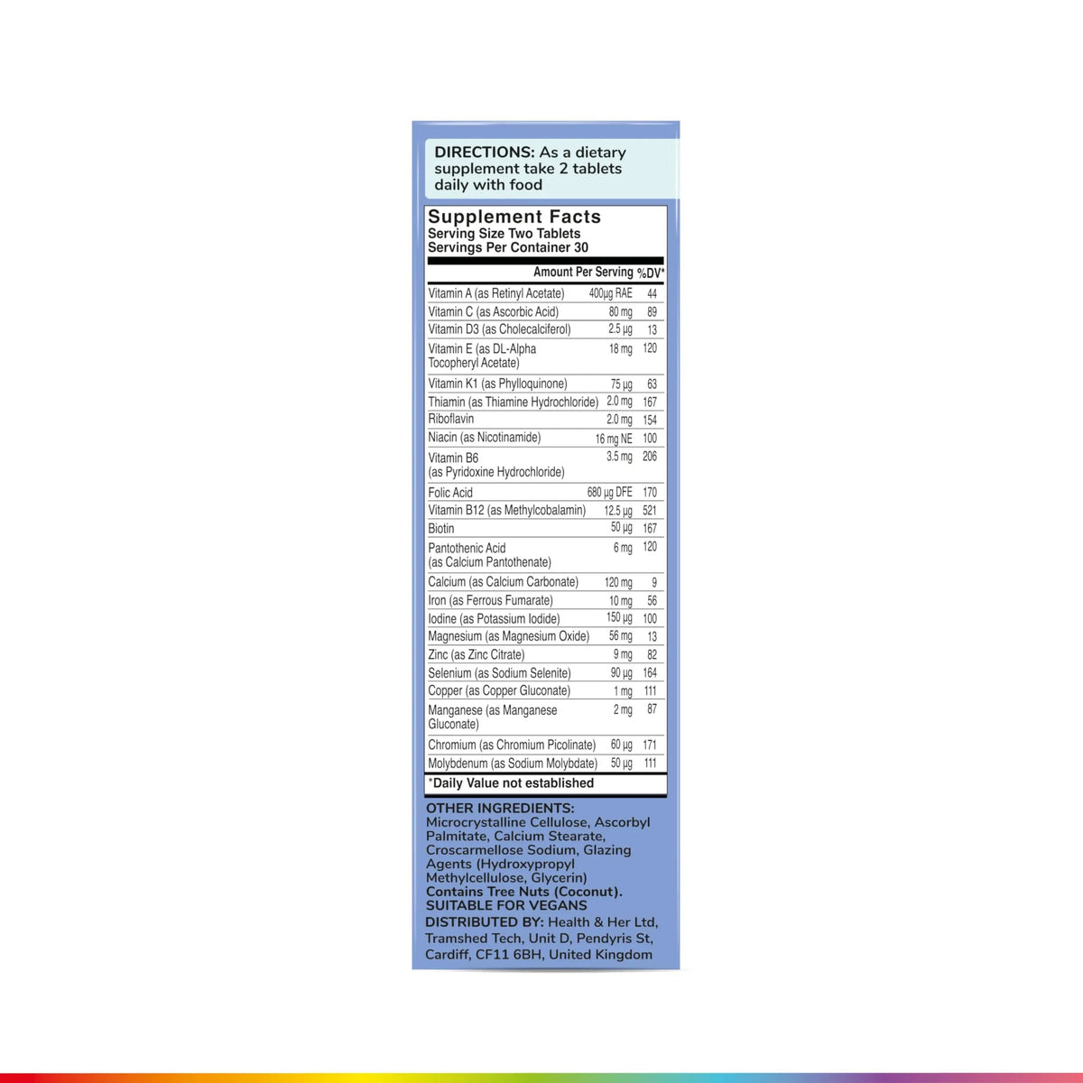 Health & Her Multivitamin for Women with Monthly Natural Cycles - Supplements for Women - Nutrition and Wellbeing Support for Menstrual Cycle Health and HerBuy Supplements Australia