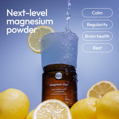 Moon Juice Magnesi-Om Magnesium Powder Supplement - Chelated Magnesium Complex + L-Theanine Blend for Rest, Relaxation & Regularity - Vegan, Non-GMO & No Sugar, Blue Lemon, 4.2 oz, 30 Servings Moon JuiceBuy Supplements Australia