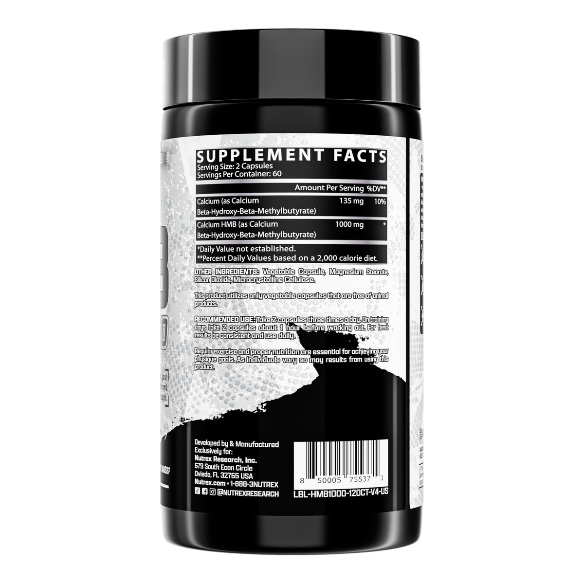 Nutrex Research HMB 1000 MG | Supports Muscle Recovery, Reduce Skeletal Muscle Damage, Increased Strength, Prevent Muscle Loss | 120 Capsules Nutrex Research buy supplements Au