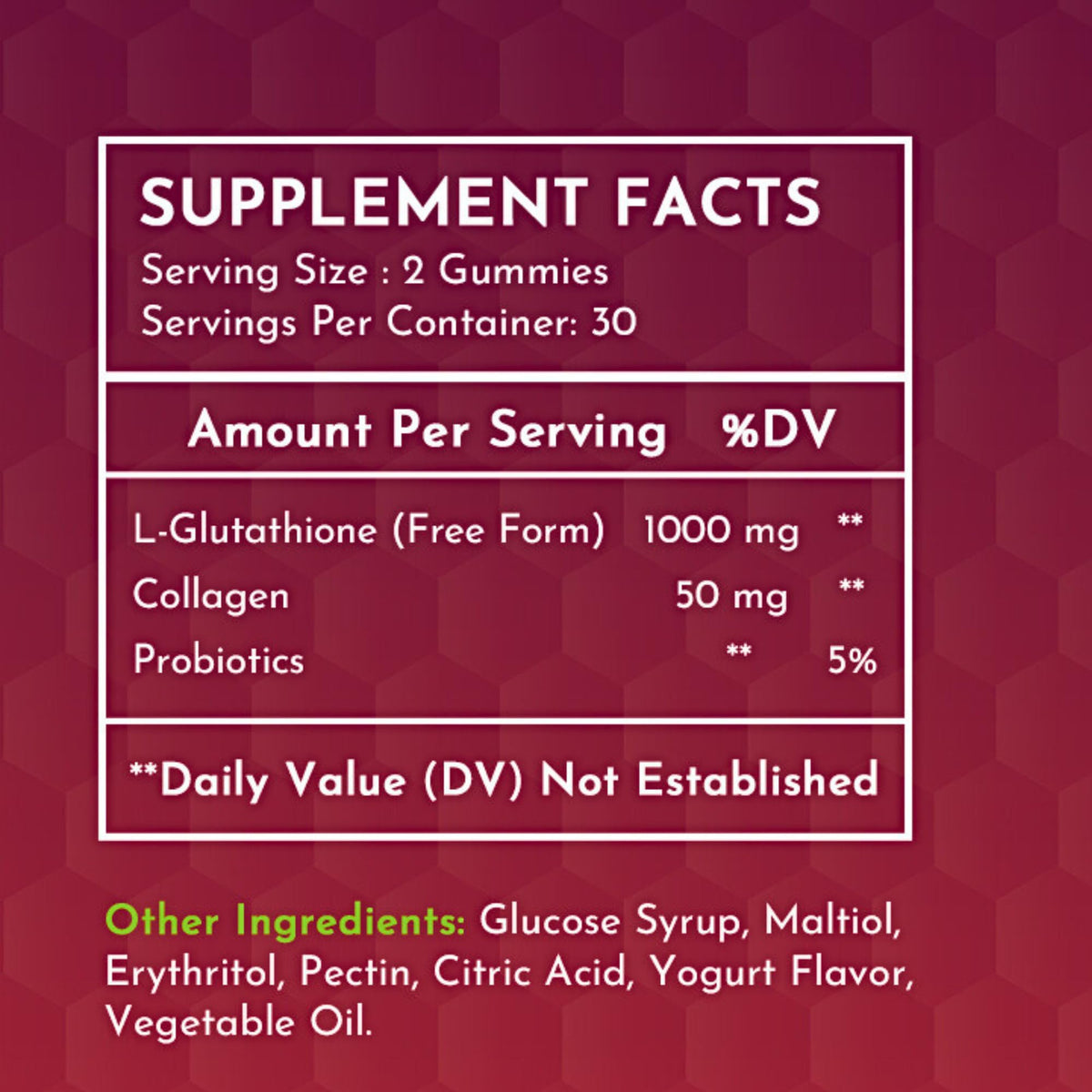 2 Pack Glutathione Gummies | with Marine Collagen | 1050mg per Serving | Antioxidant Support SunshyneBuy Supplements Australia
