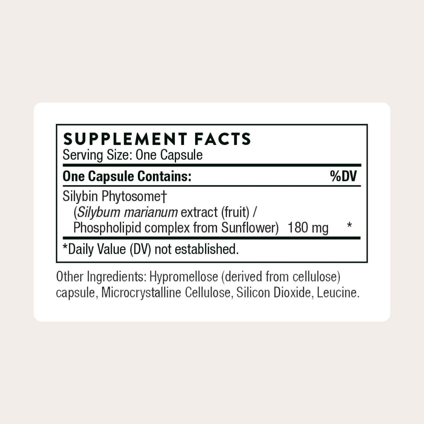 THORNE - Milk Thistle Phytosome (Formerly Siliphos) - Botanical Extract Complex for Antioxidant and Liver Support* - Third-Party Certified