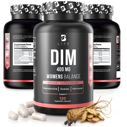 B Life Company DIM Supplement 400 mg with Myo & D-Chiro Inositol, Dong Quai – Hormone Balance for Women – Fertility Supplements – Inositol Supplement - 120 Caps B Life CompanyBuy Supplements Australia
