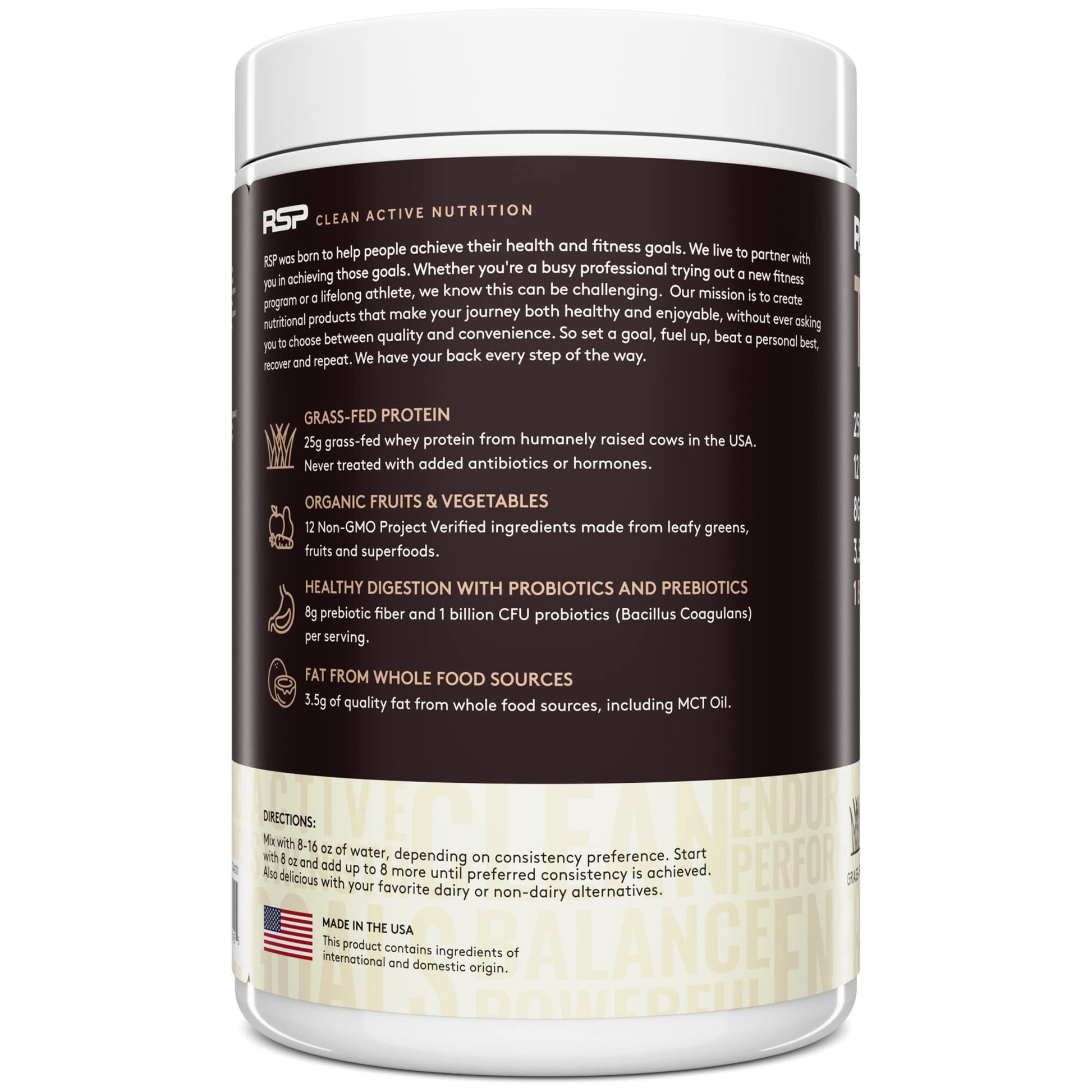 TrueFit Meal Replacement Shake Protein Powder, Grass Fed Whey + Organic Fruits RSP NUTRITIONBuy Supplements Australia