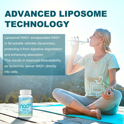 GIORANA 1600 MG Liposomal NAD+ Supplement, NAD+ Boosting Supplement, Superior Absorption, Vitamin B3 for Aging Defense, Longevity, Energy, Repair, Non-GMO, 60 Softgels GIORANABuy Supplements Australia