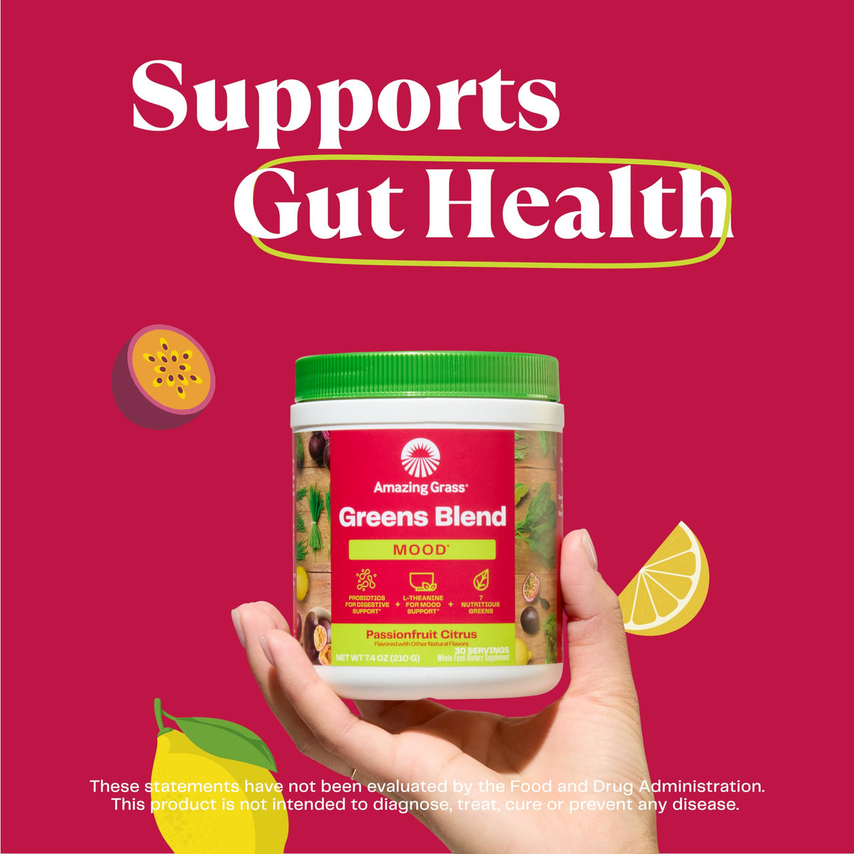 Amazing Grass Greens Blend Mood: Super Greens Powder Smoothie Mix for Mood, Relaxat Amazing GrassBuy Supplements Australia