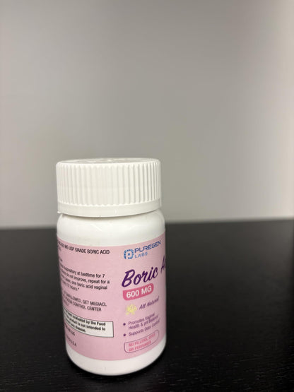 Puregen Labs Boric Acid 600 mg Vaginal Suppositories - 100% Pure | All Natural Without Dyes or Fillers | Made in USA - Supports Vaginal pH Balance and Odor Control (30 Count) P Puregen LabsBuy Supplements Australia
