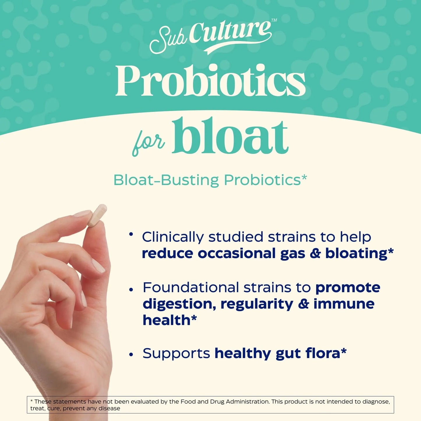 Enzymedica SubCulture Probiotics for Gas & Bloating, 50 Billion CFU, Supports Immune & Digestive Health, Regularity & Gut Flora, 30 Count EnzymedicaBuy Supplements Australia