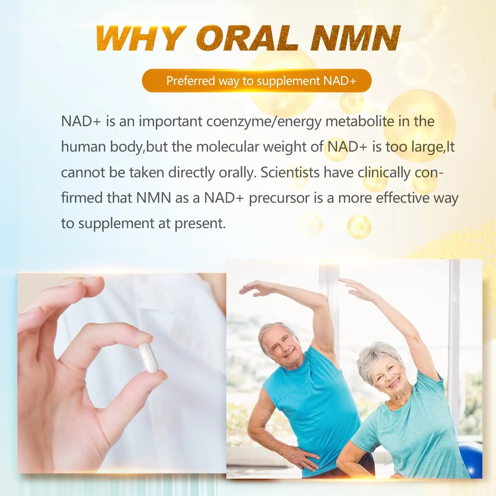 KFG NMN 18000 - NMN Nicotinamide Mononucleotide Supplement with Resveratrol, Stabilized Form & 99% High Purity to Boost NAD+ Levels for DNA Repair Supplement,for Healthy Aging,60 Capsules KFGBuy Supplements Australia