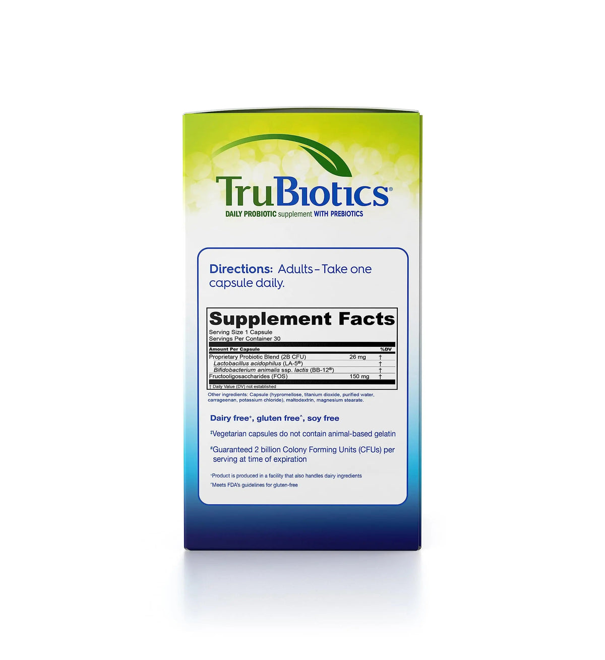 TruBiotics Probiotics for Digestive & Immune Health, Supports Regularity & Helps Relieve Abdominal Discomfort, Gas & Bloating, 2 Clinically Studied Probiotic Strains, Plus Prebiotics, 30 Capsules TruBioticsBuy Supplements Australia