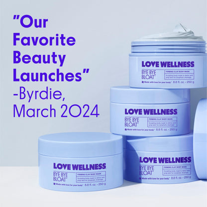 Love Wellness Bye Bye Bloat Firming Clay Body Mask | Lymphatic Drainage Body Mask for Women | Support Bloating Relief, Skin Hydration & Boost Circulation | Caffeine, Grapefruit & Peppermint Oil | 250g Love WellnessBuy Supplements Australia