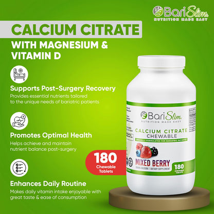BariSlim Chewable Bariatric Multivitamin Tablets - Specially Formulated Chewable Tablets for Patients After Weight Loss Surgery - Easy to Digest & Great Tasting Fruit Flavors | Pack of 2 BariSlim buy supplements Au
