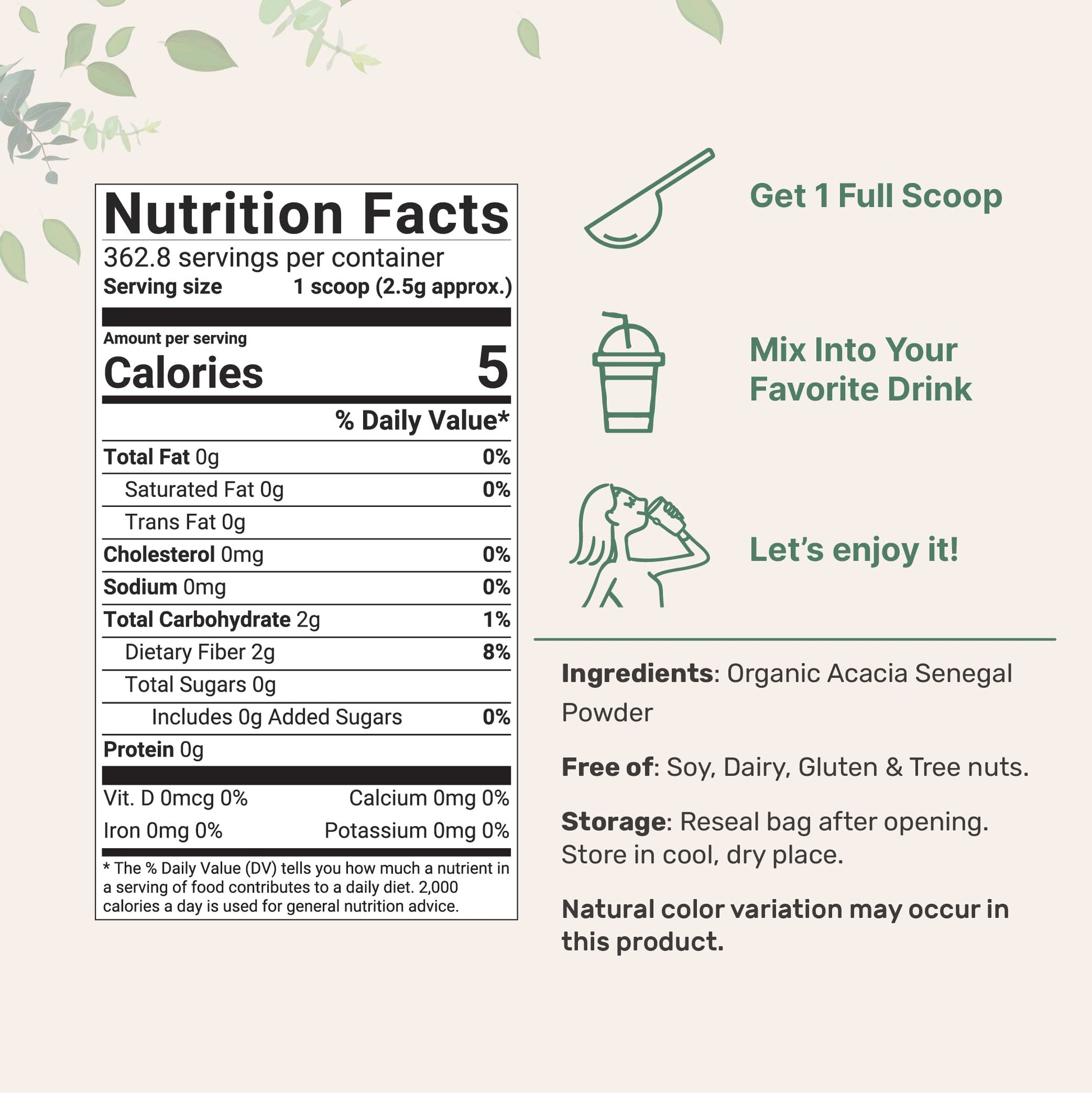 Micro Ingredients Organic Acacia Senegal Powder, 2 Pounds (32 Ounce), Instant Soluble Micro IngredientsBuy Supplements Australia
