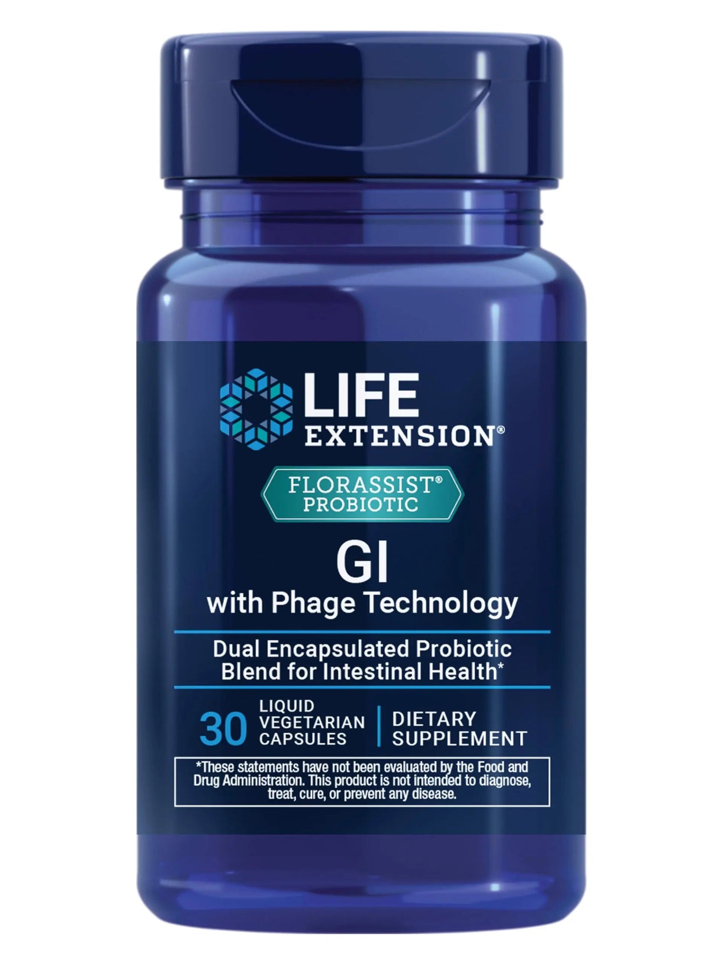 Life Extension FLORASSIST® Probiotic GI with Phage Technology, Digestive Health Supplement, microbiome Balance, Gut Health, Gluten Free, Vegetarian, 30 Capsules Life ExtensionBuy Supplements Australia