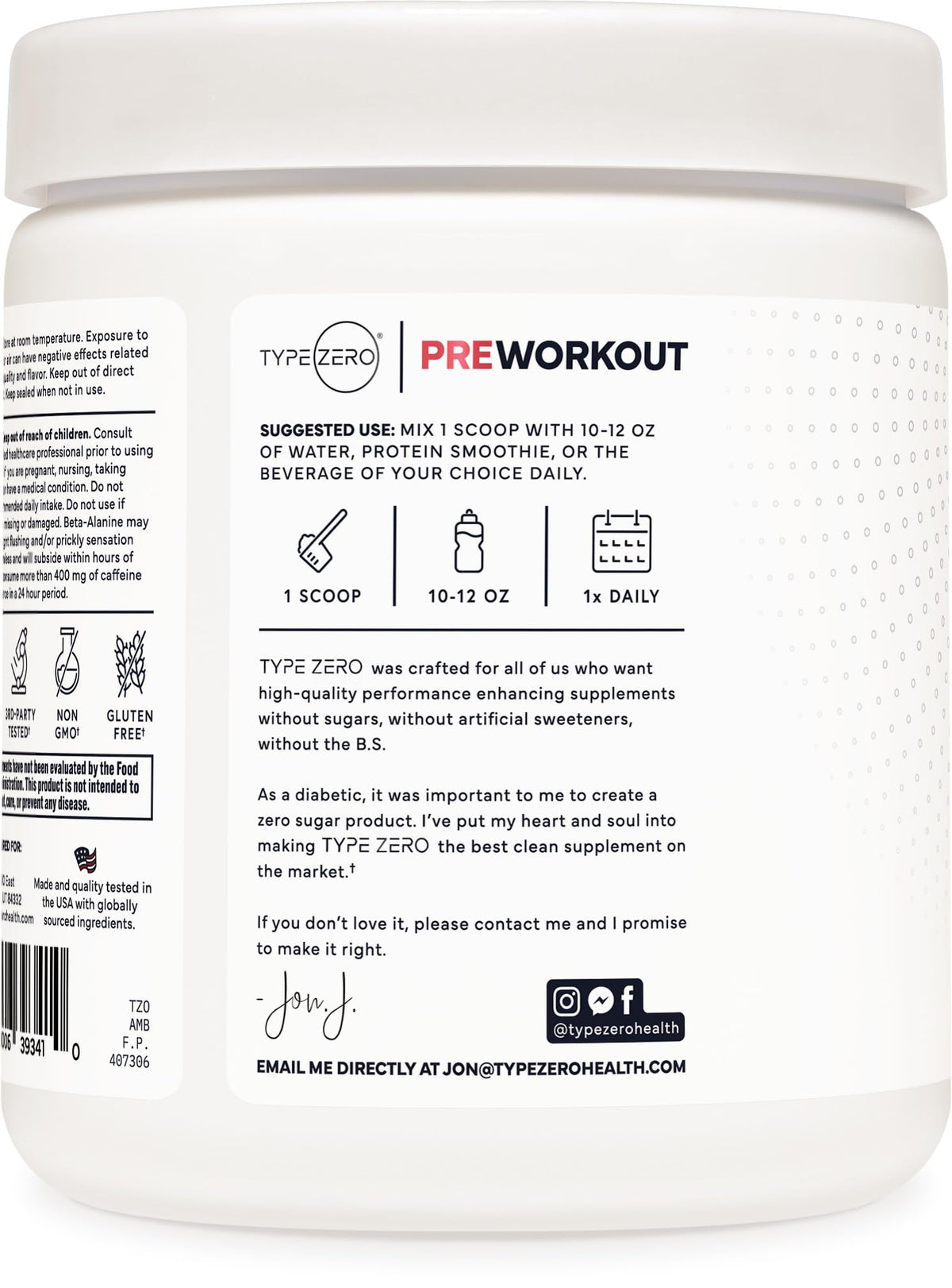 Type Zero AminoBurn (Watermelon Flavored) - Vegan Amino Acids BCAA Drink Sugar-Free Energy Drink Powder & Amino Acids Supplement - Natural Energy Type ZeroBuy Supplements Australia