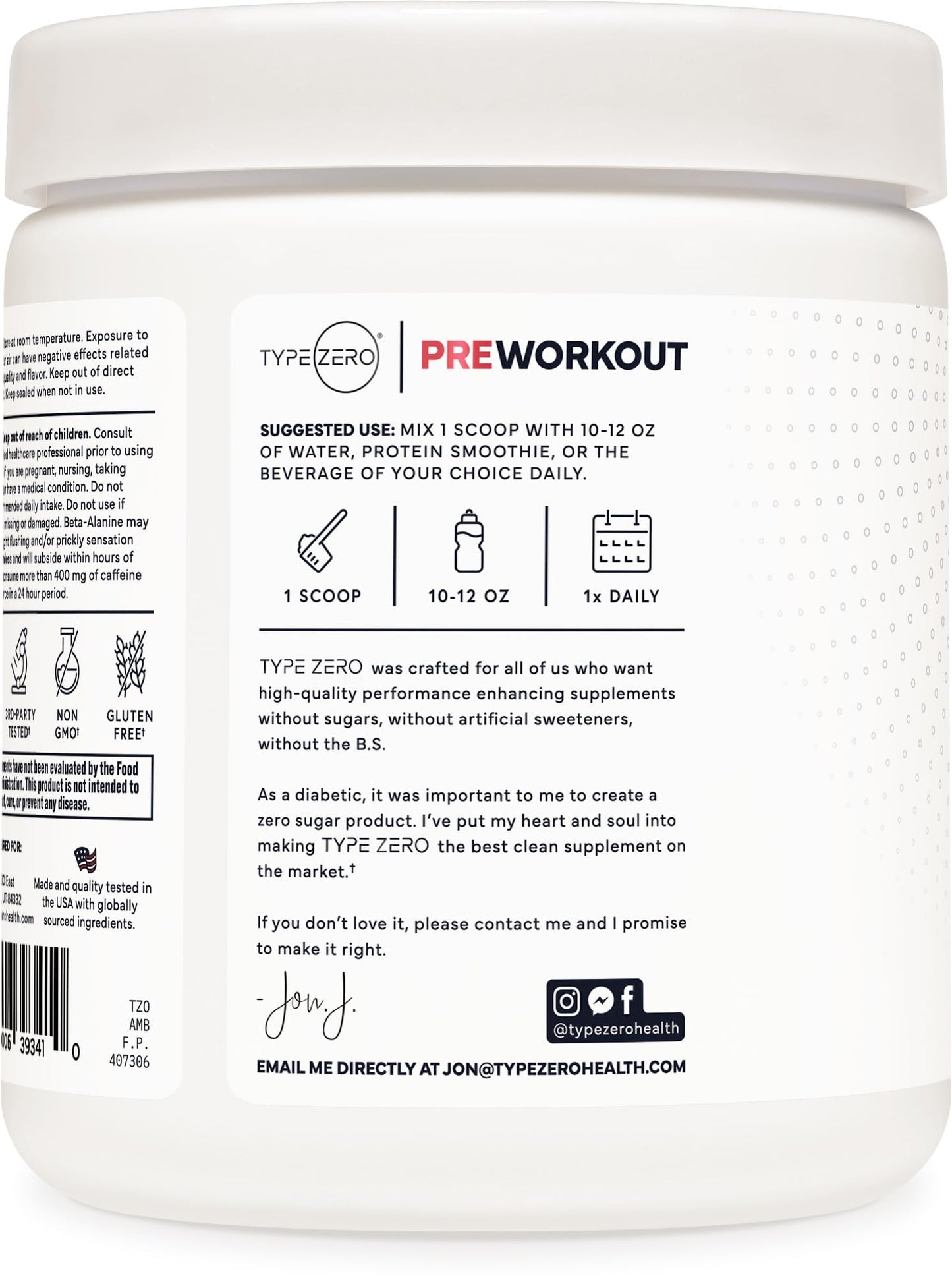 Type Zero AminoBurn (Watermelon Flavored) - Vegan Amino Acids BCAA Drink Sugar-Free Energy Drink Powder & Amino Acids Supplement - Natural Energy Type ZeroBuy Supplements Australia