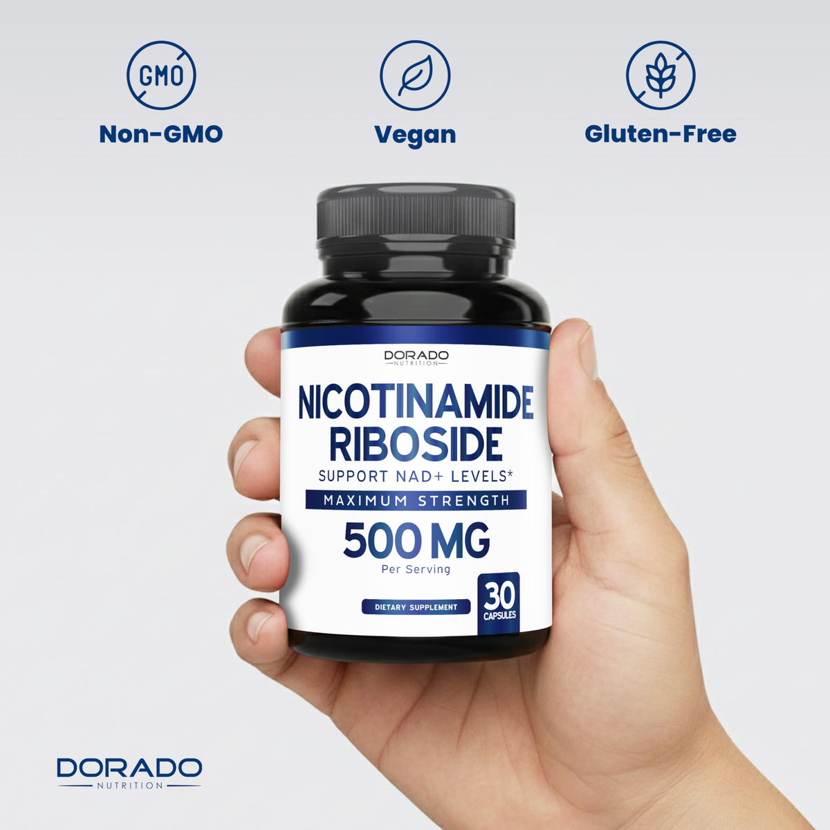 Nicotinamide Riboside 500mg (30 Count) NAD Supplement - NR Supplement For Women & Men to Support NAD+ Levels - NAD Booster - Third Party Tested - Vegan Safe, Non GMO & USA Made (30 Capsules) DORADO NUTRITIONBuy Supplements Australia