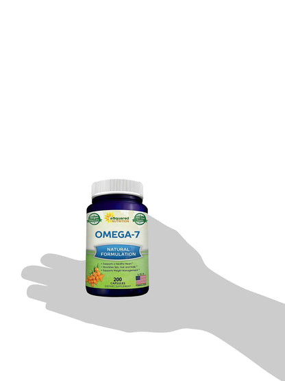 aSquared Nutrition Purified Omega 7 Fatty Acids-200 Capsules from Natural Sea Buckthorn aSquared NutritionBuy Supplements Australia