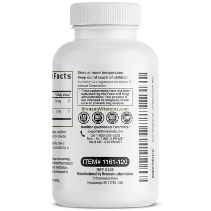 Bronson Ashwagandha Extra Strength Stress & Mood Support with BioPerine - Non GMO Formula, 120 Vegetarian Capsules BronsonBuy Supplements Australia