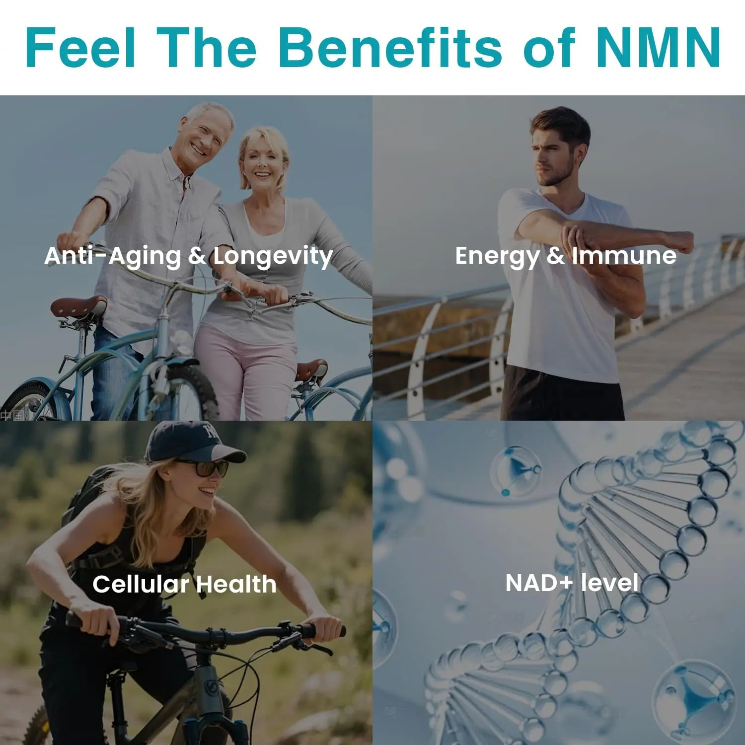 Vegan NMN Supplement 500mg, Higher Absorption - 99% Pure NMN (Nicotinamide Mononucleotide)for NAD+, Cellular Energy Immune Muscle, Anti-Aging & Longevity, Stabilized NMN - 60 Capsules (60 Days Supply) NivantavBuy Supplements Australia