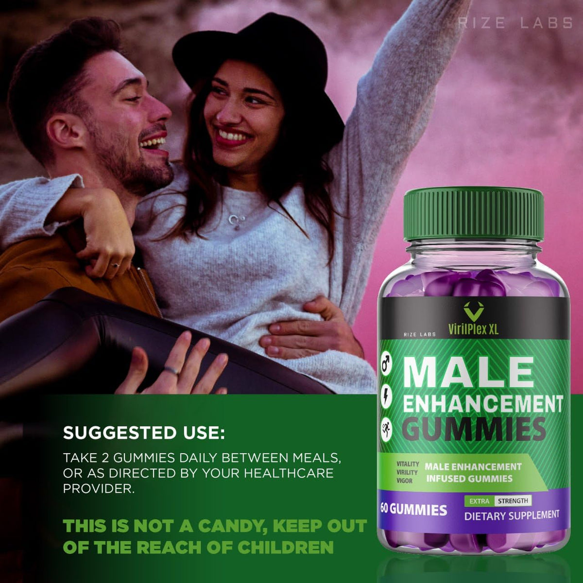 VirilPlex XL Male Performance Gummies, Premium Formula for Health and Wellbeing, VirilPlex XL for Men Gummys to Deliver Peak Performance Benefits, VirilPlexXL Gomitas (60 Gummies) rize labsBuy Supplements Australia