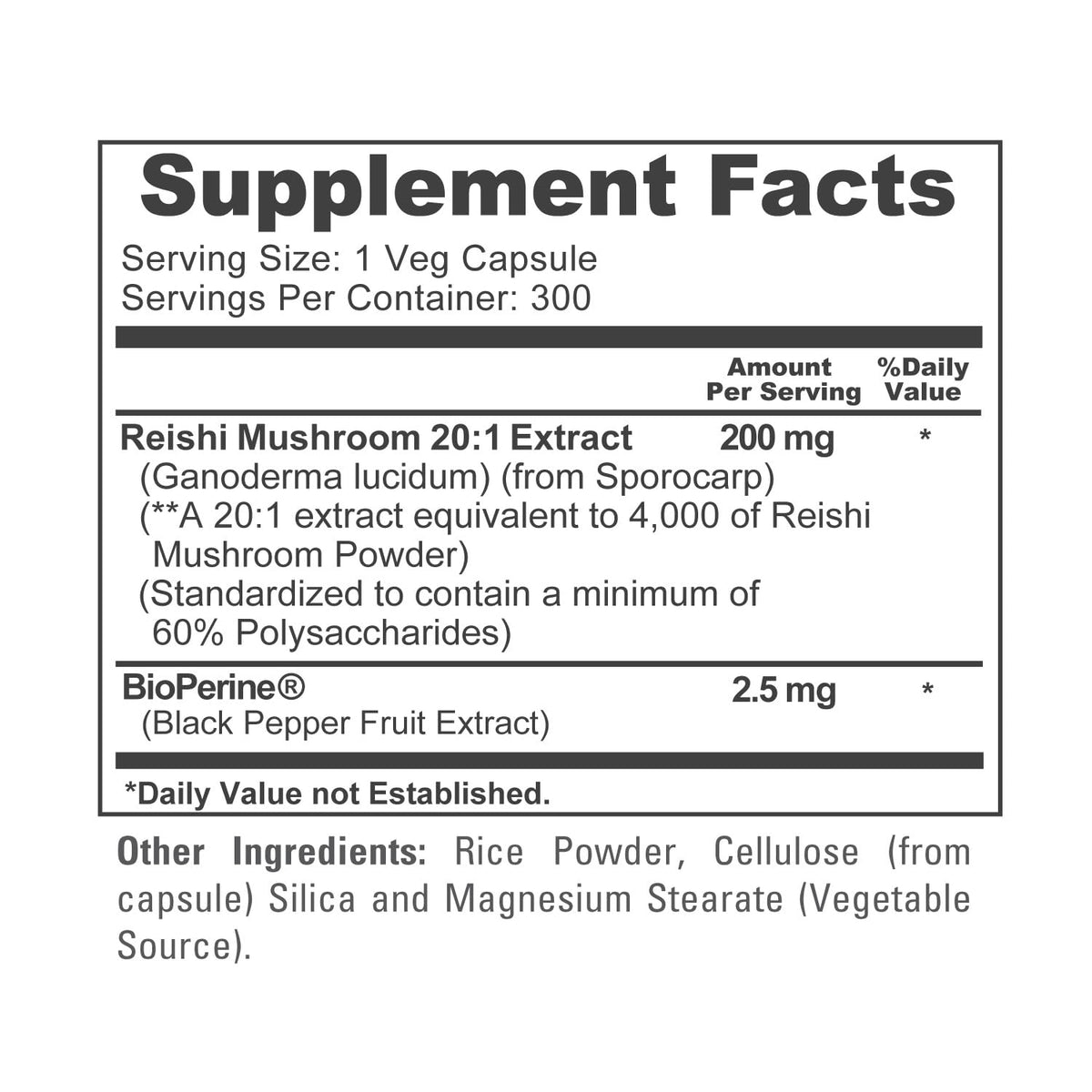NusaPure Reishi Mushroom Extract 20:1 Extract, 200 mg Equivalent to 4000mg per Capsule 300 Veggie Caps Vegan, Non-GMO, Vegan NusaPureBuy Supplements Australia