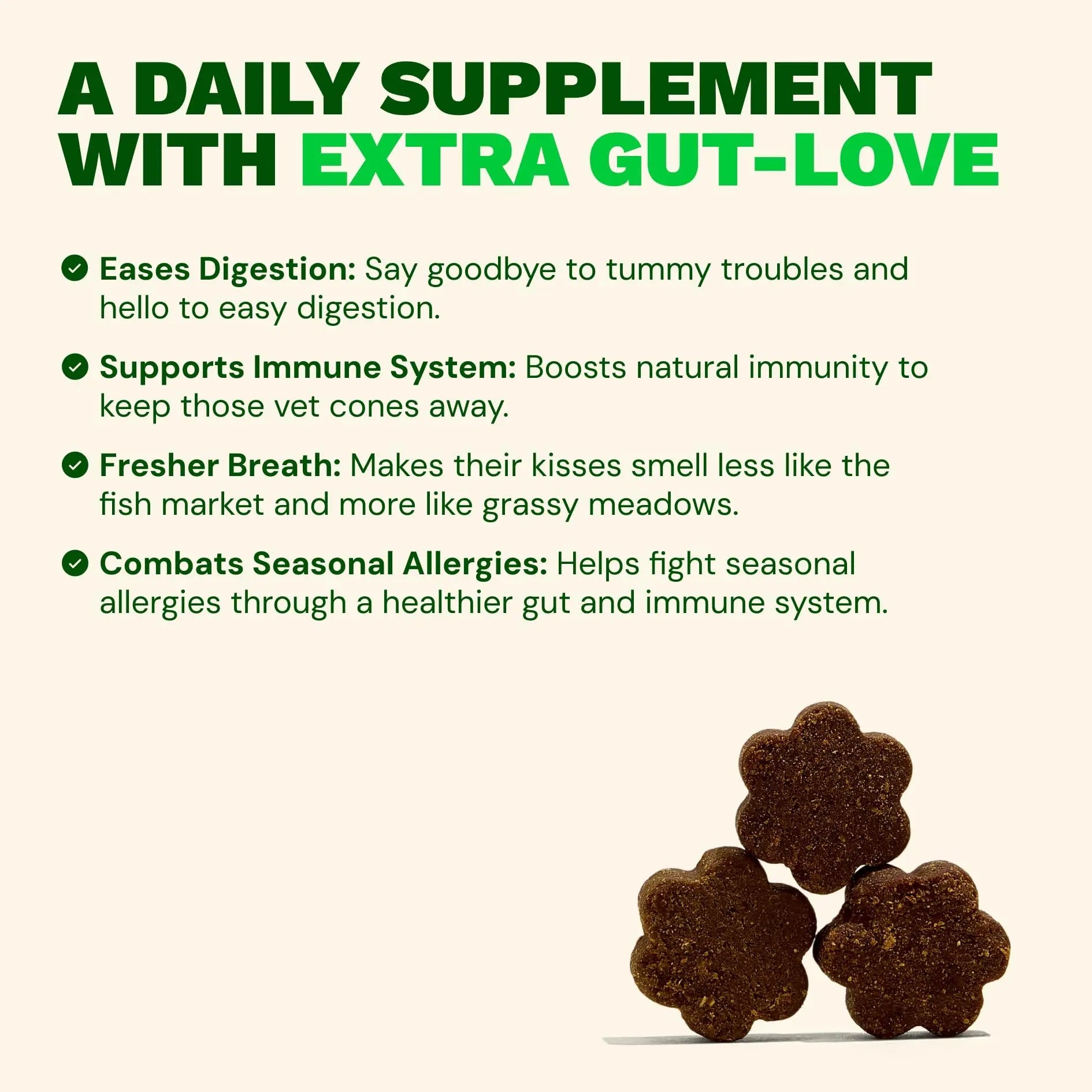 Get Joy Digestion Chews, Gut Health Supplement for Dogs, Vet Recommended Soft Daily Digestive Health & Immune Support with Prebiotics, Probiotics & Postbiotics, Made in USA, 90 Count Get JoyBuy Supplements Australia