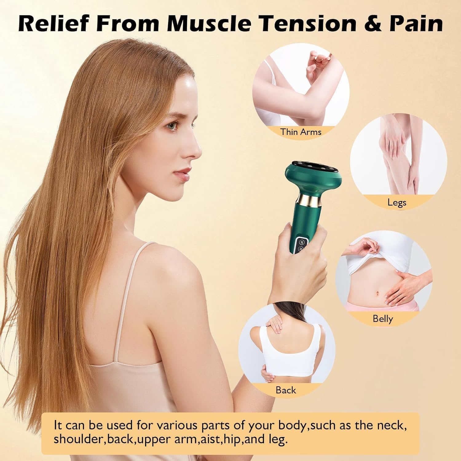 HNRF Anti Cellulite Massage Tool Body Sculpting Machine Suction Massager 3-in-1 Masajeador para Celulitis Y Grasa Abdominal De Madera Remover for Legs Electric Vacuum Cupping Full Contouring Device HNRF buy supplements Au