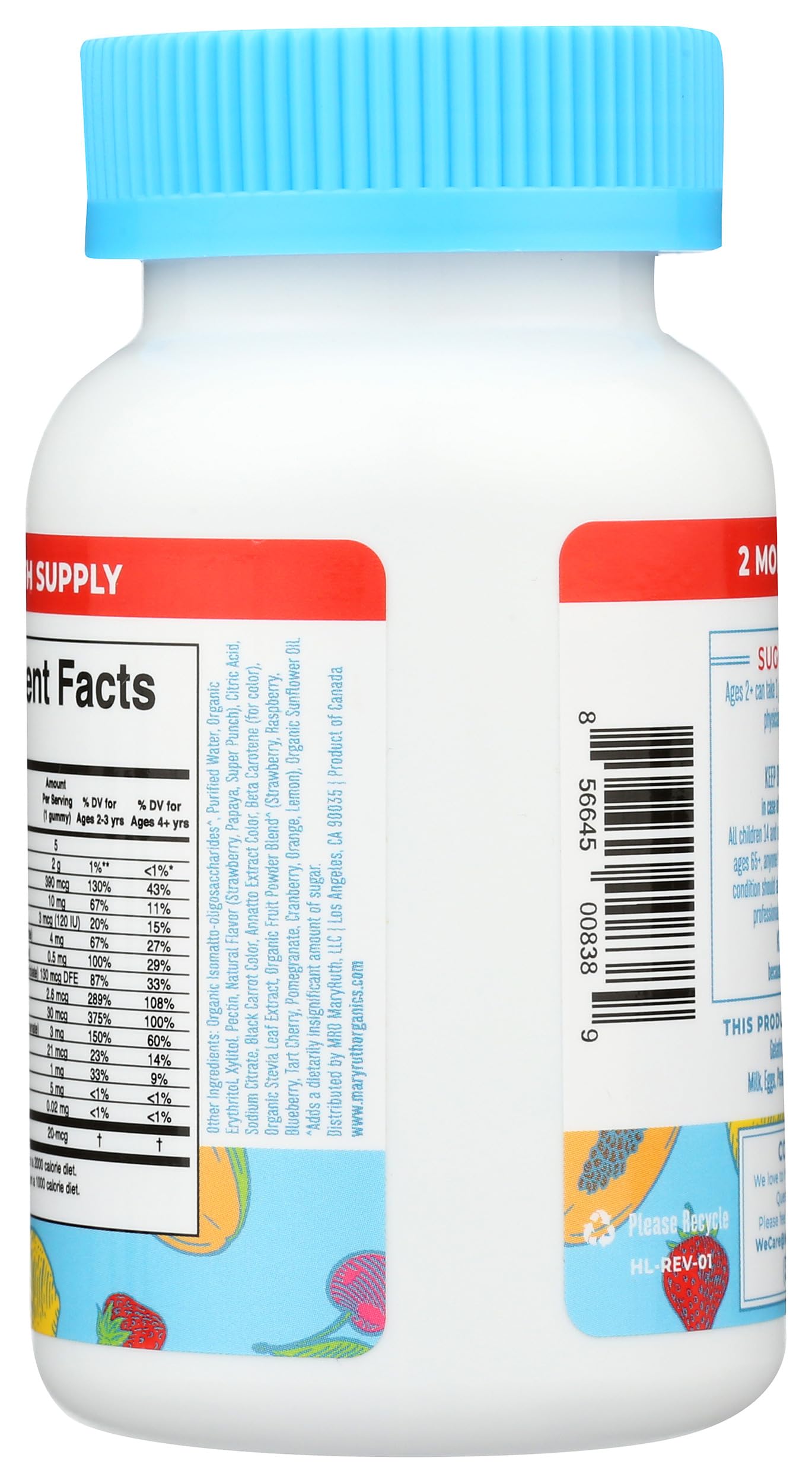 MARYRUTH'S Kids Vitamins | Multi | Sugar Free | 2 Month Supply | Kids Multivitamin Gummies for Ages 2+ | Vegan | Only 1 Gummy a Day | 60 Count MARYRUTH'S canada supplements