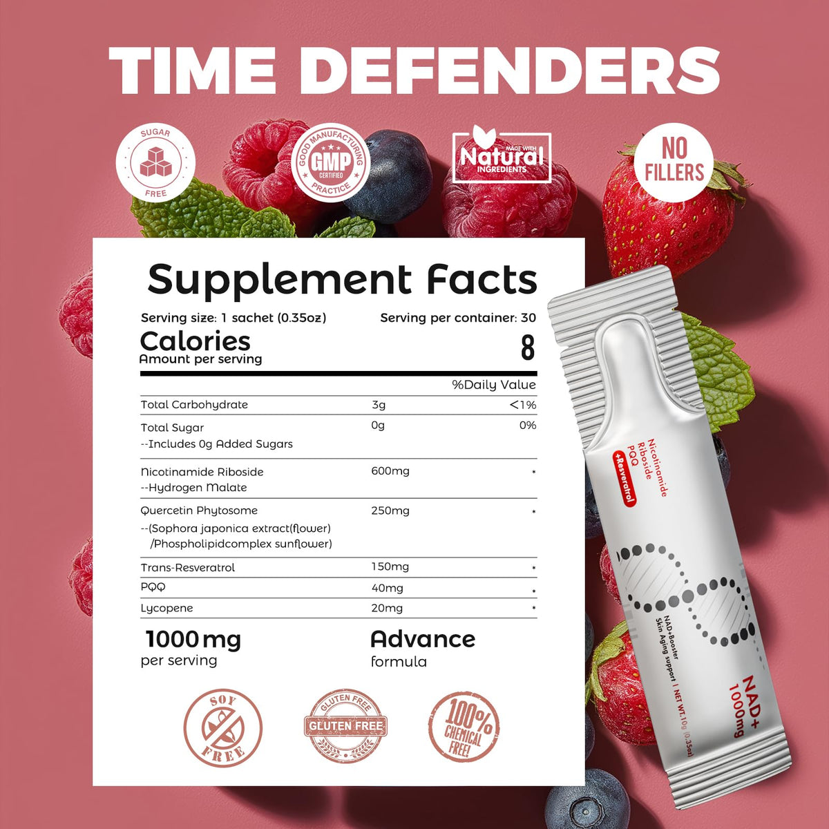 NAD+ Liquid Supplement 1000mg 30 Sachet, Nicotinamide Riboside & Resveratrol with PQQ DNA Repair Advanced NAD Supplement for Men & Women,Boosts Cellular Energy NEWOLITEBuy Supplements Australia