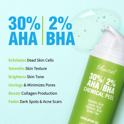 Ebanel Bundle of Gentle Exfoliating Face Scrub Peeling Gel and 30% AHA 2% BHA Chemical Peel Exfoliant Gel Ebanel buy supplements Au