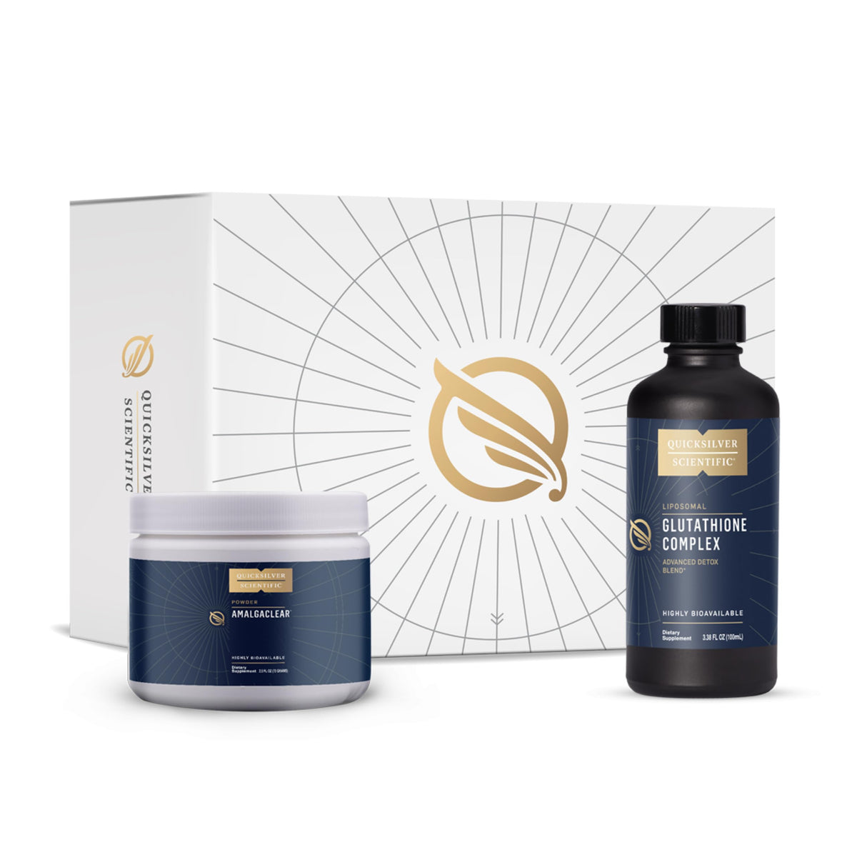 Quicksilver Scientific MerProtect Protocol - 2-Product Liver + GI Cleanse, Liposomal Glutathione Complex Supplement, Cleansing Support with Milk Thistle (2 Piece Kit with Program) Quicksilver ScientificBuy Supplements Australia