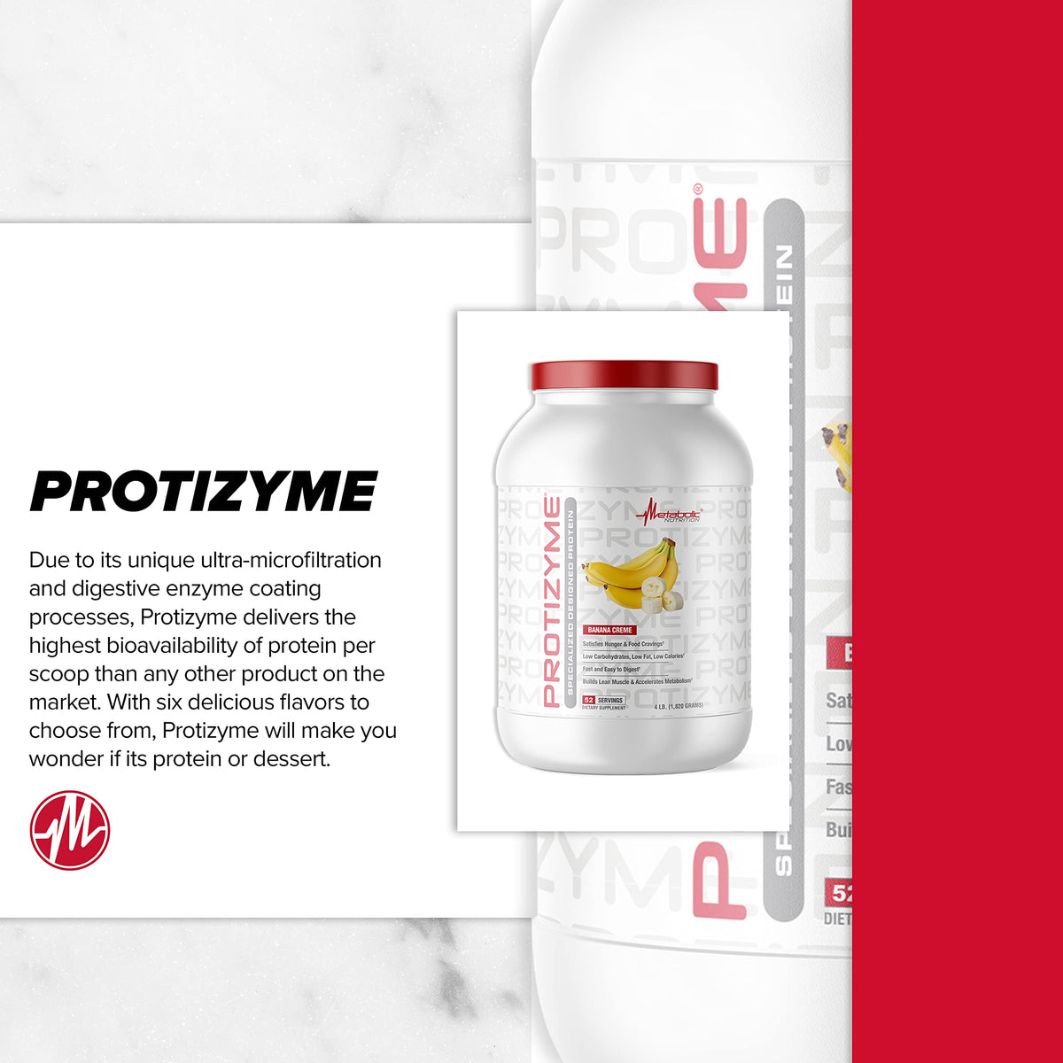 Metabolic Nutrition, Protizyme, 100% Whey Protein Powder, High Protein, Low Carb Metabolic NutritionBuy Supplements Australia