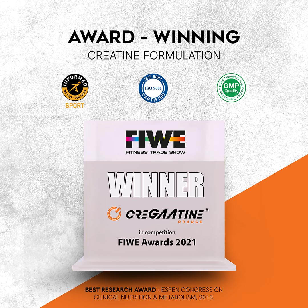 CreGAAtine Micronized Creatine Monohydrate + GAA | Increase Strength, No Water Retention | Boosts Memory & Focus | Single-Serve Packets | 60 Sachets, 30 Servings | (Sachets, Orange) CreGAAtineBuy Supplements Australia