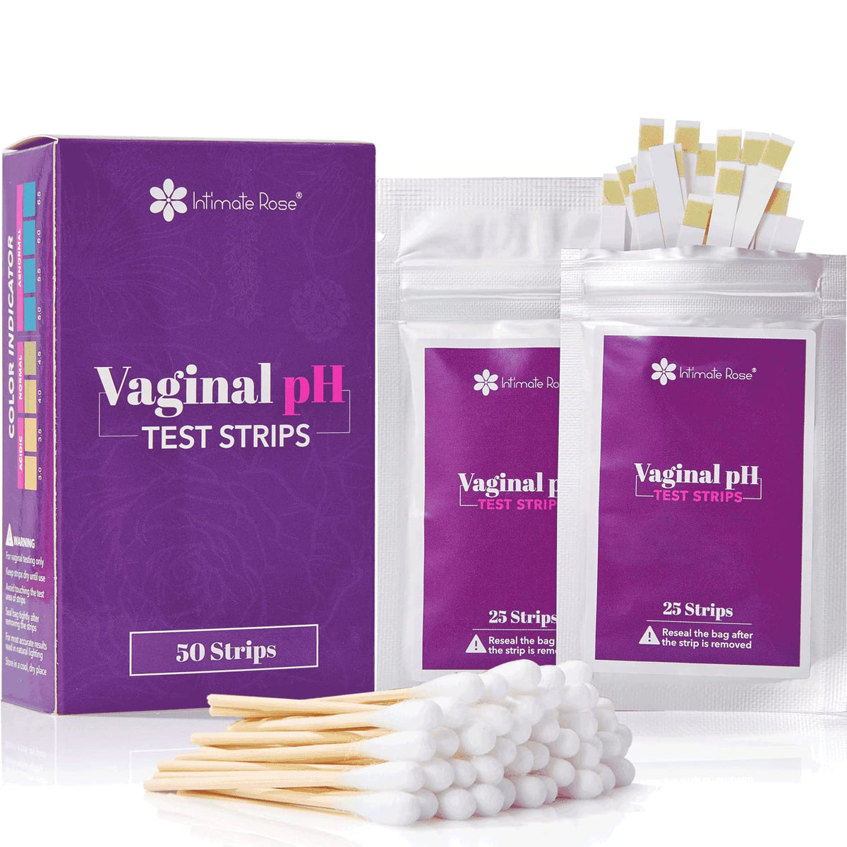 Intimate Rose Boric Acid Suppositories + 15 Count Vaginal Suppository Applicator + pH Test Strips Intimate RoseBuy Supplements Australia