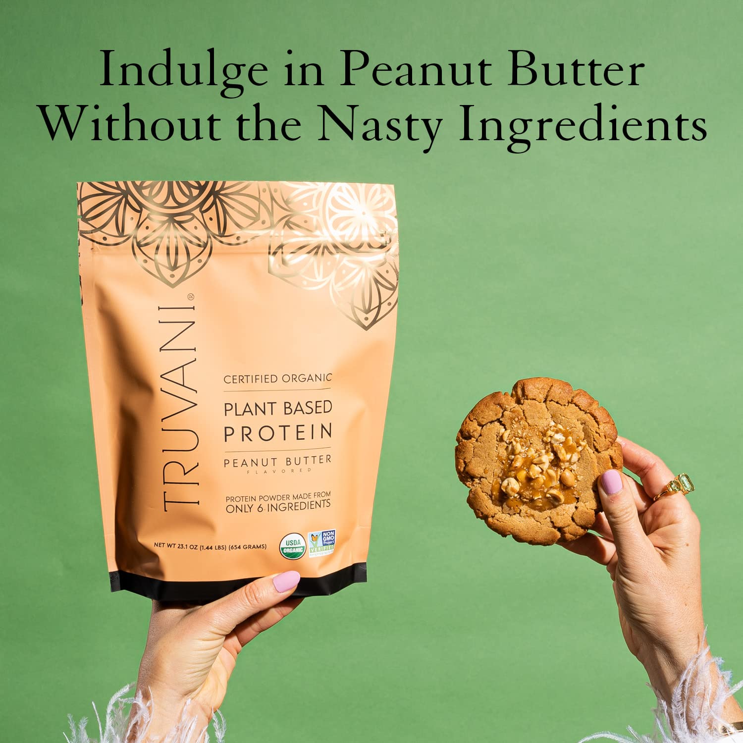 Truvani Organic Vegan Protein Powder Peanut Butter - 20g of Plant Based Protein, Powder TruvaniBuy Supplements Australia
