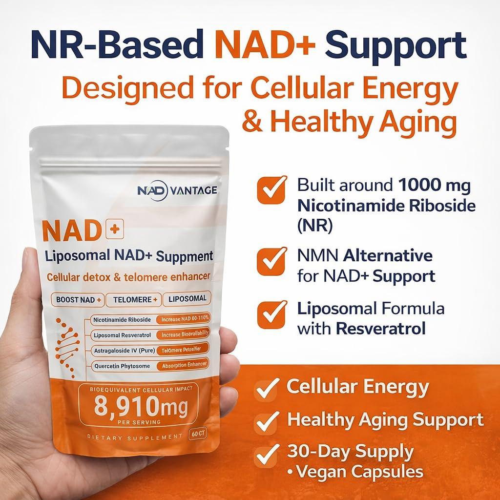 Eternaroot NAD+ 5D Matrix - High Potency NAD Precursor - 1000mg Nicotinamide Riboside (NR) + Liposomal Resveratrol - Clean Vegan Formula - Cellular Energy & Immune Support EternarootBuy Supplements Australia