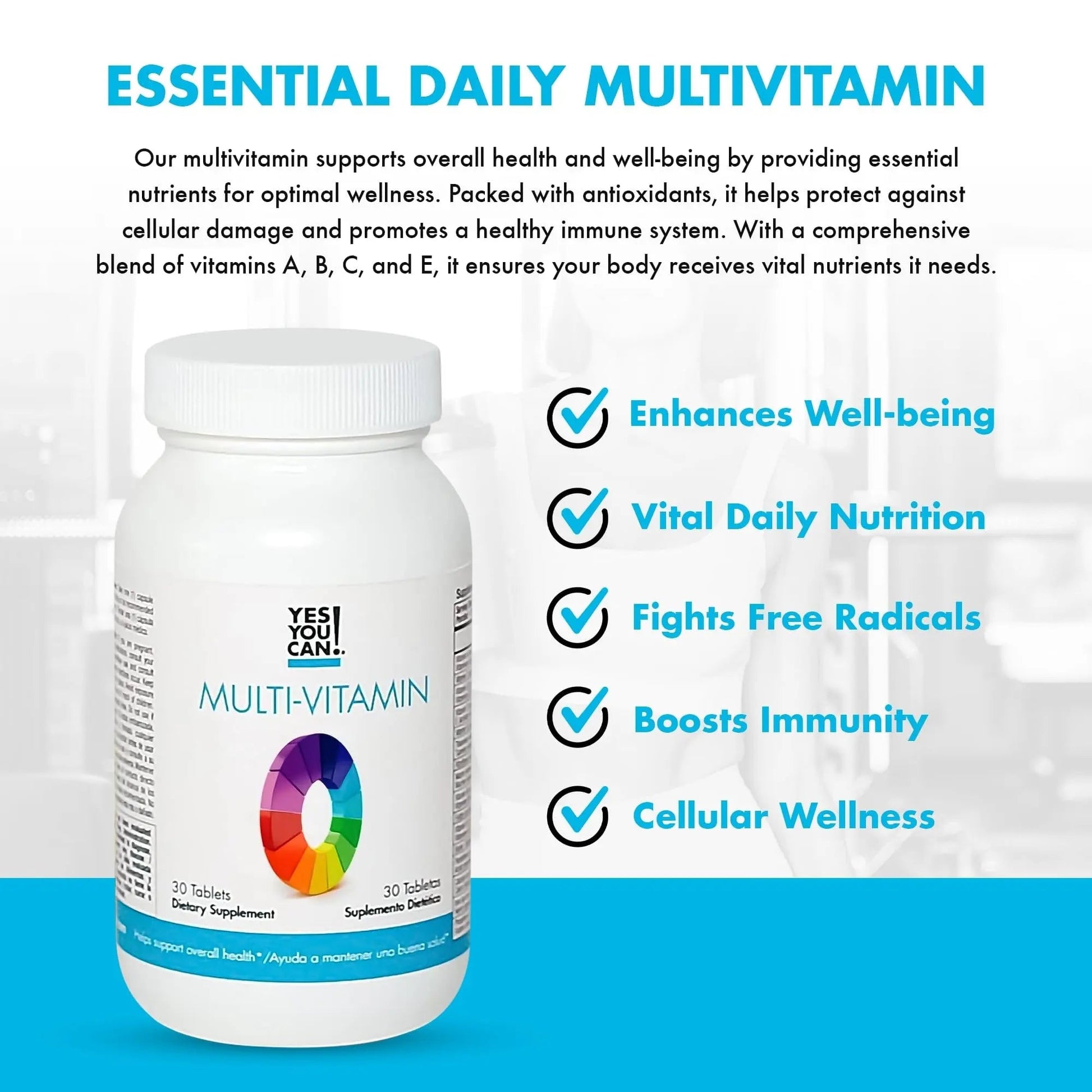 Yes You Can! Daily Multivitamins for Men and Women - Helps Assist Overall Health & Well-Being, Contains Antioxidants Yes You Can!