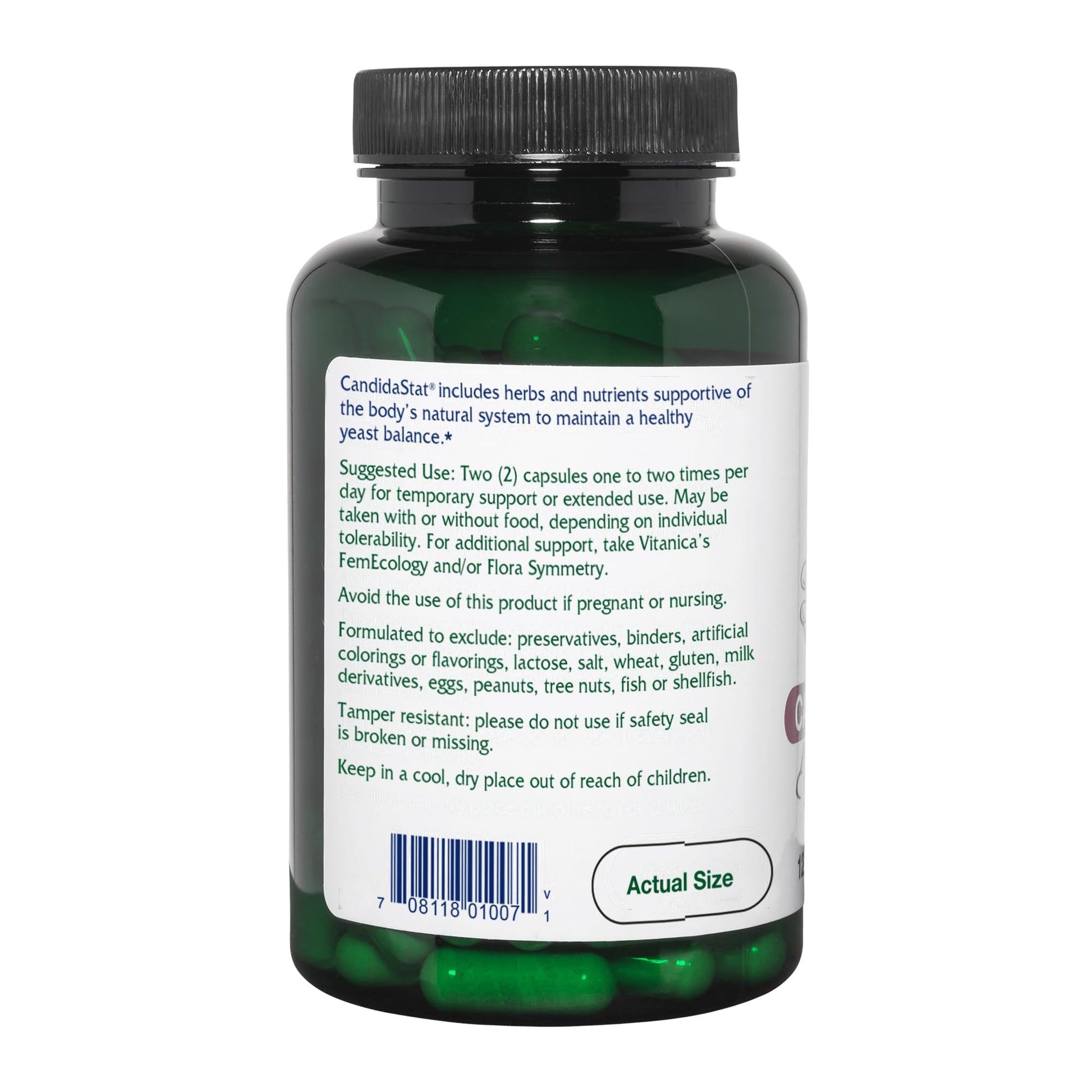 Vitanica Candidastat, Yeast Balance Supplement and Support, Vegan, 120 Capsules VitanicaBuy Supplements Australia