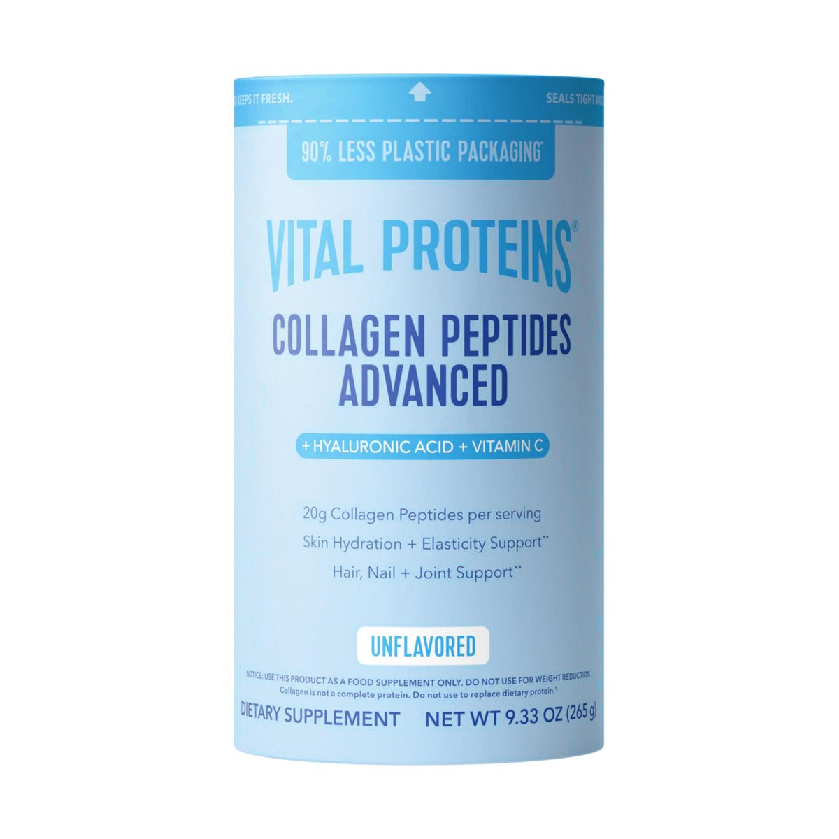 Vital Proteins Collagen Peptides Powder Advanced with Hyaluronic Acid & Vitamin C, Collagen Supplements, Unflavored, 12 Servings Vital ProteinsBuy Supplements Australia