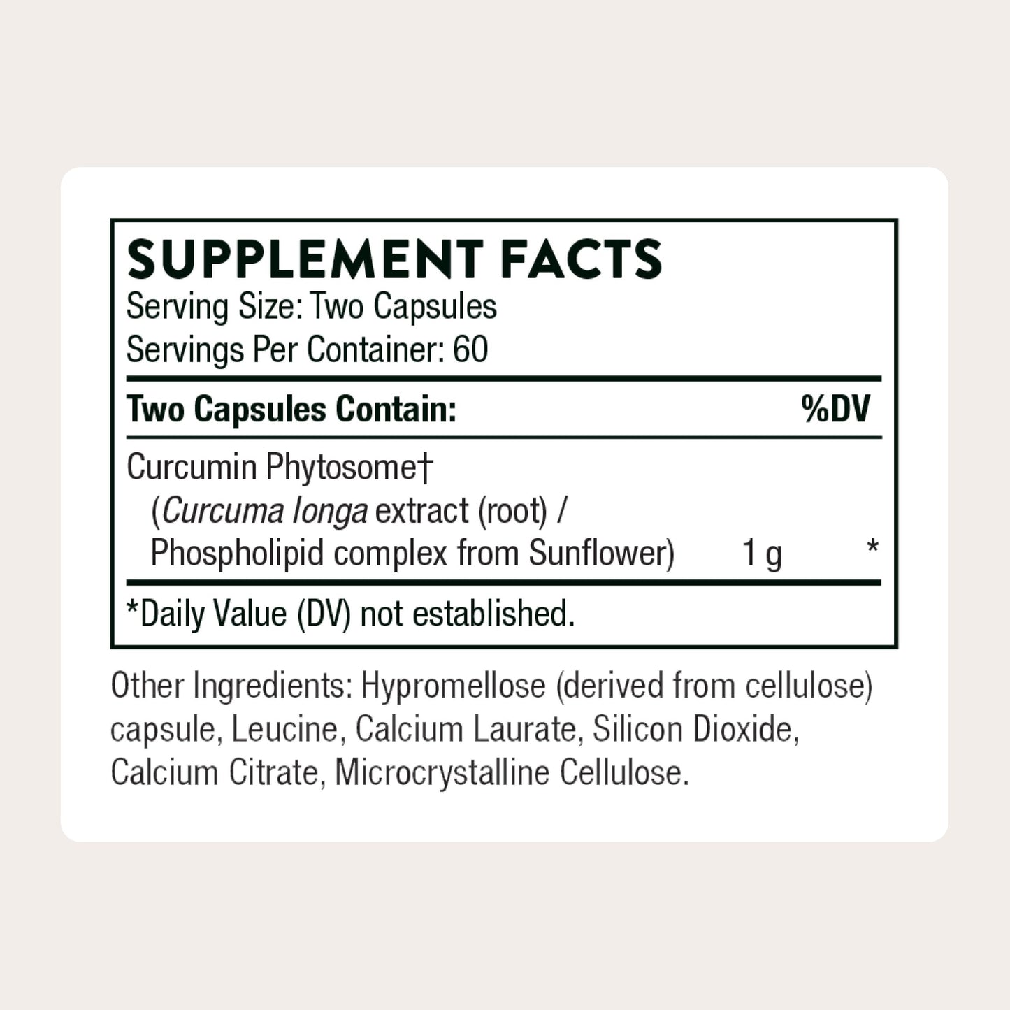 THORNE - Curcumin Phytosome 1000 mg (Meriva) - Clinically Studied, High Absorption - Supports Healthy Inflammatory Response in Joints, Muscles, GI Tract, Liver, Brain & Nerves* - 60 Servings THORNEBuy Supplements Australia