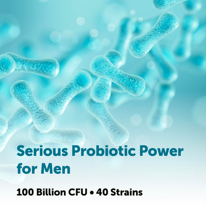 Micro Ingredients Probiotics for Men 100 Billion CFU, 40 Strains, 120 Vegetarian Capsules | Pre, Probiotics, Postbiotics & Enzymes | Pre, Probiotics, Enzymes, Saw Palmetto, Pumpkin Seed & Lycopene
