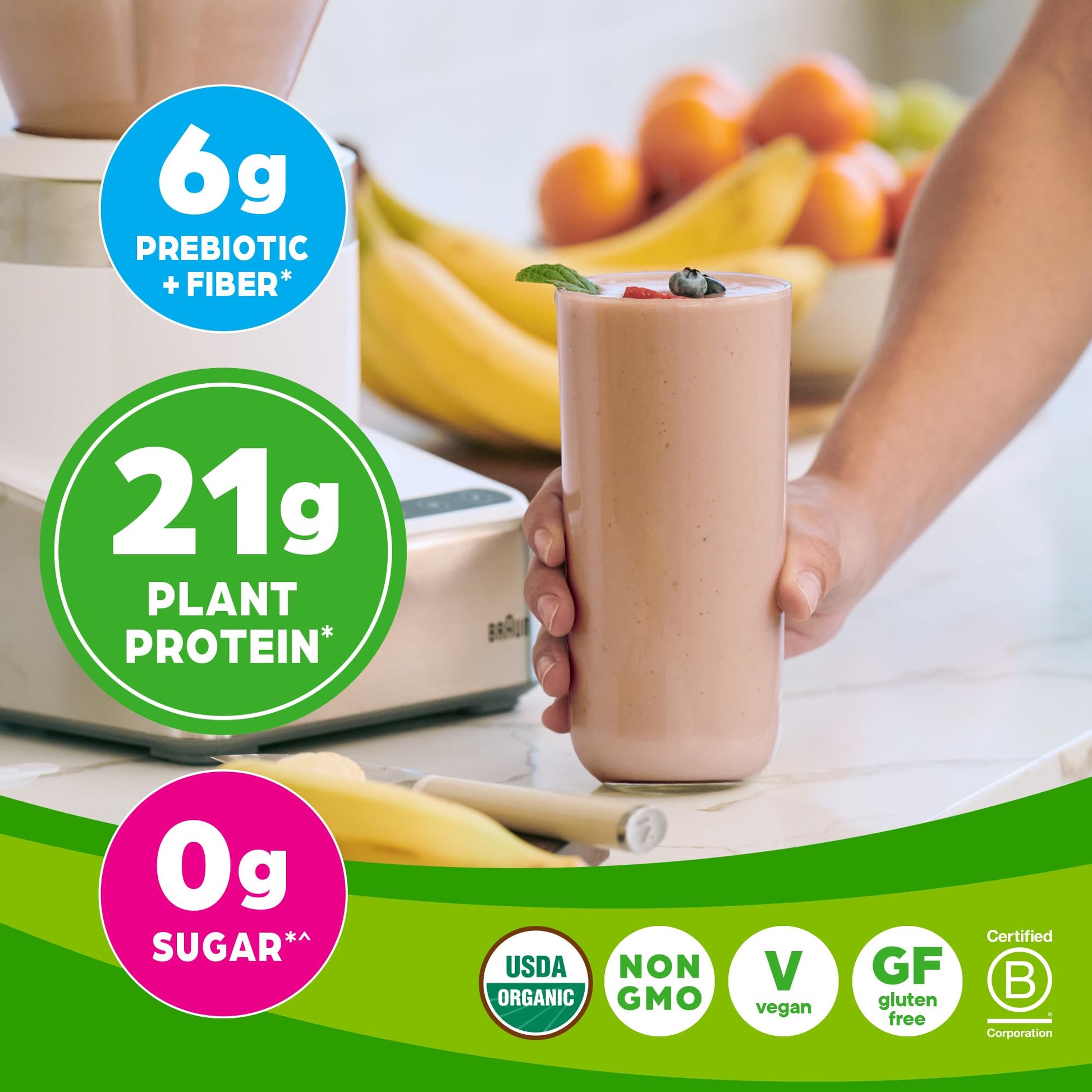 Orgain Organic Vegan Protein Powder, Creamy Chocolate Fudge - 21g Plant Based Protein OrgainBuy Supplements Australia