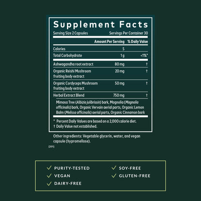 Gaia Herbs Adrenal Health Nightly Restore - Herbal Supplement with Ashwagandha, Magnolia Bark, Cordyceps, Lemon Balm & More* - 60 Vegan Liquid Phyto-Caps (30 Servings) Gaia HerbsBuy Supplements Australia