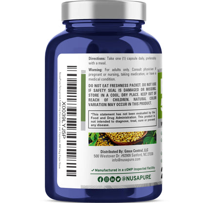 NusaPure Fenugreek Capsules, 50:1 Extract, 100 mg Equivalent to 5,000mg, 200 Veggie Caps, Non-GMO, Vegan NusaPureBuy Supplements Australia