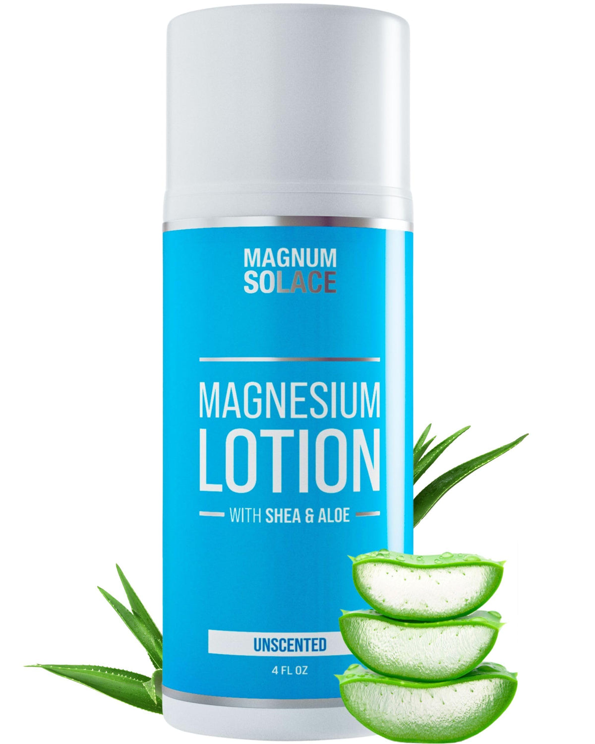 Magnesium Lotion – Super Concentrated – Made with Aloe and Shea – For Leg Cramps, Sore Muscles & Joints, Rejuvenation – Safe for Kids, Made in the USA (Unscented) Magnum SolaceBuy Supplements Australia