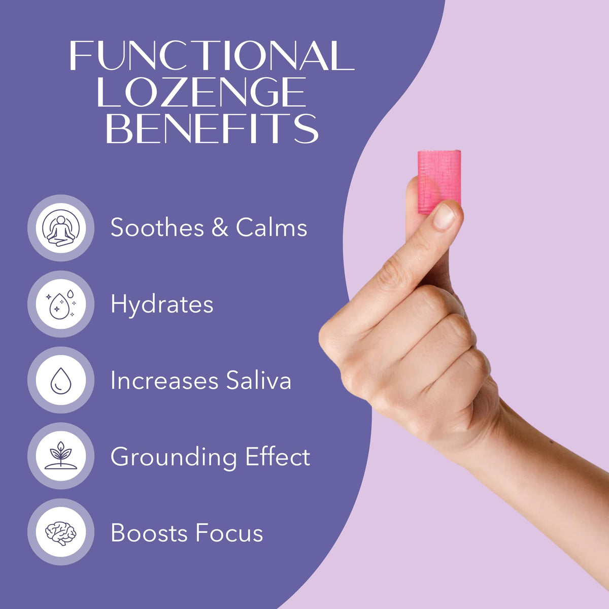 Laki Naturals Lavender Chamomile Calm Mood Functional Herbal Lozenges (14ct) Throat & Calming Hard Candies with Magnesium, Ashwagandha, California Poppy & Valerian. Vegan, Sugar Free, Gluten Free Laki Naturals buy supplements Au