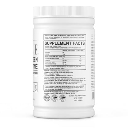 Vezzyl - Collatine - Premium Collagen Peptides + Creatine with Vitamin C, Hyaluronic Acid and Magnesium for Skin, Hair, Nails, Bone & Joint, Muscle, Immune and Cognitive Aid (.55 LB (250 G/8.8 OZ) VezzylBuy Supplements Australia