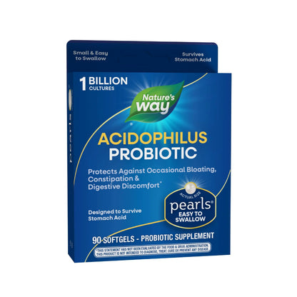 Probiotic Pearls Acidophilus Once Daily Probiotic Supplement, 1 Billion Live Cultures, Survives Stomach Acid, No Refrigeration, 90 Softgels Nature's WayBuy Supplements Australia
