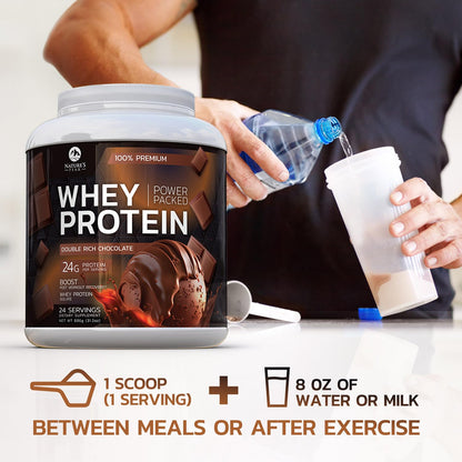 Nature's Premium 100% Whey Protein Powder, 24g of Protein, Double Rich Chocolate Nature's PeakBuy Supplements Australia